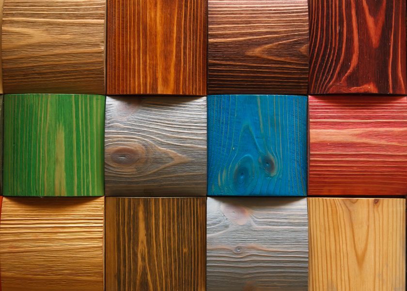 Background of wooden colored squares.