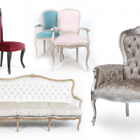 Grafika przedstawiająca produkty firmy, tapicerowane krzesła oraz kanapy.