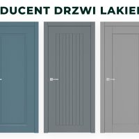 The picture shows a collection of lacquered doors.